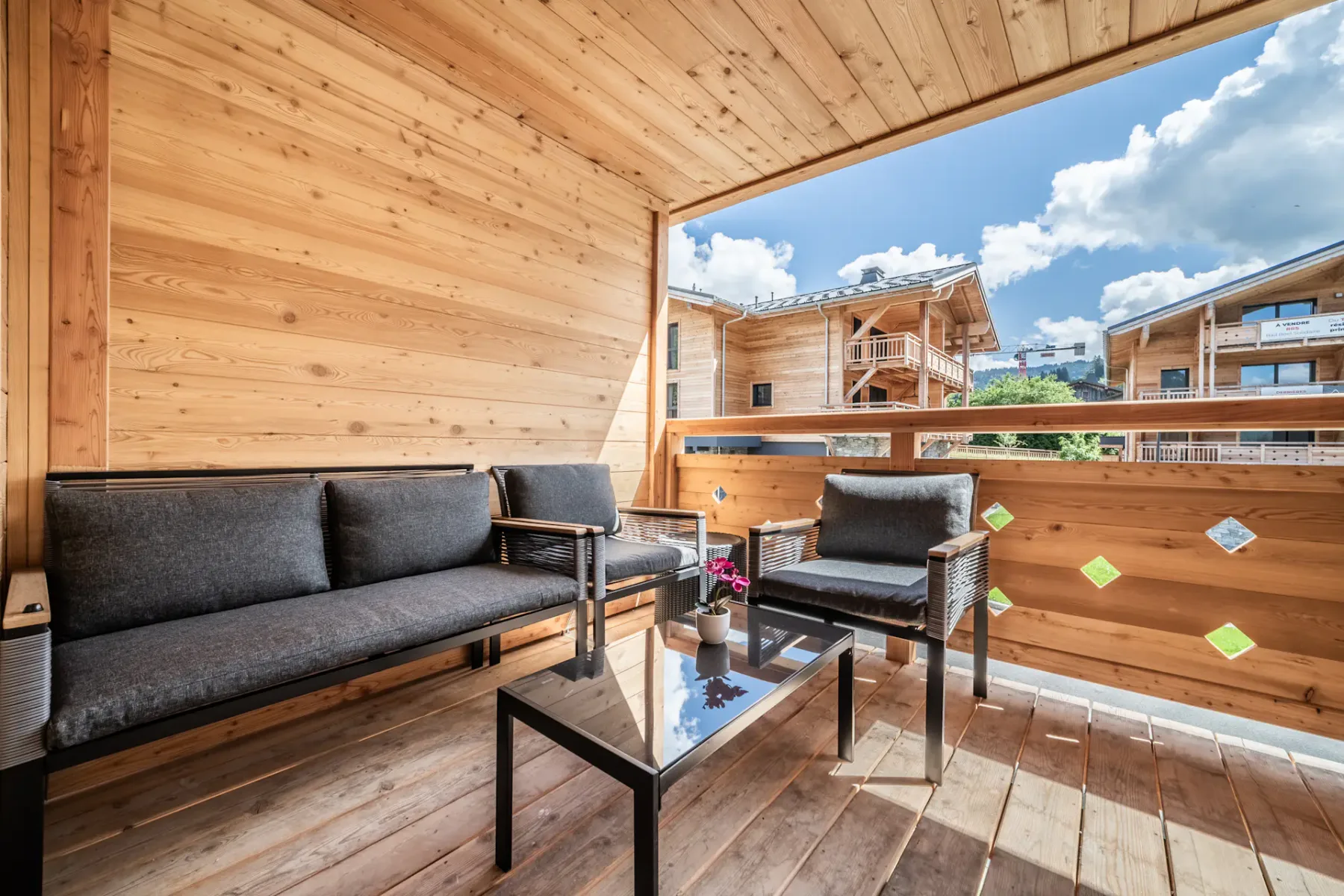 Terraza del apartamento Elouera en Les Gets