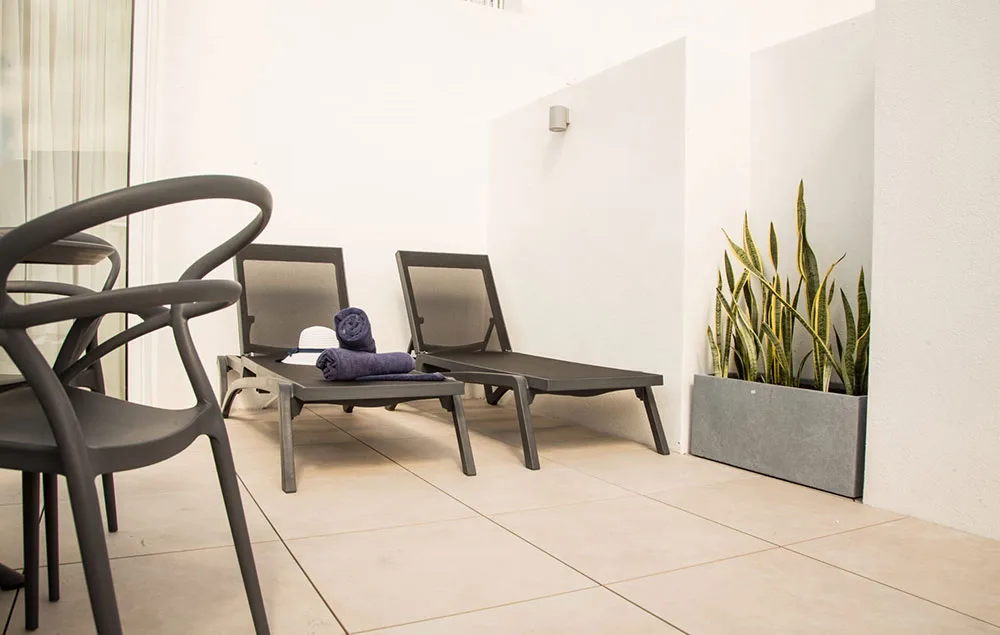 Habitación doble con terraza con jacuzzi al aire libre