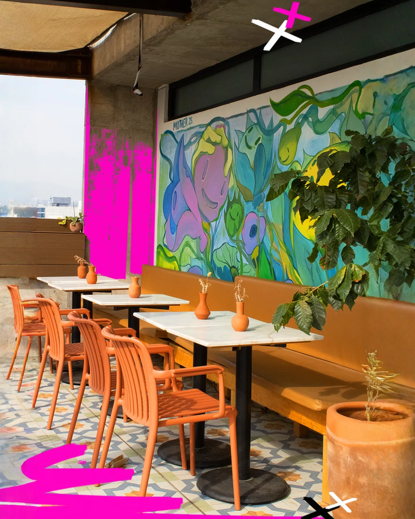 Street Art Hotel terrace