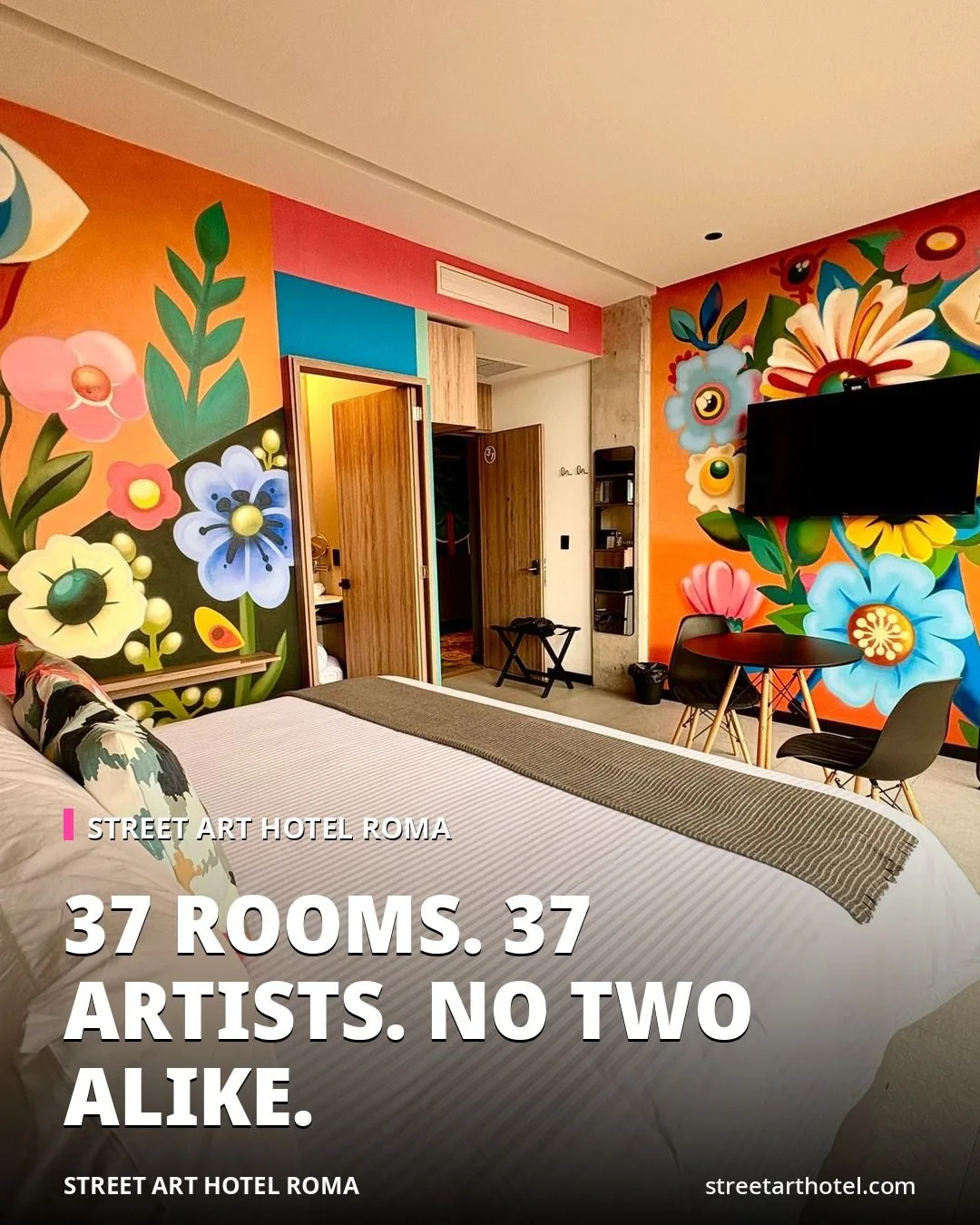 Street Art Hotel rooms with distinct artwork