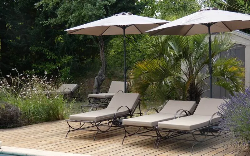Pool and loungers