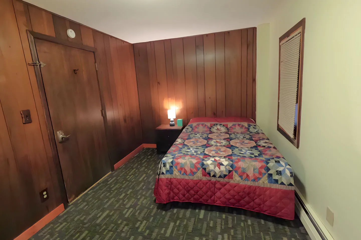 Room 5, a corner room near the kitchen