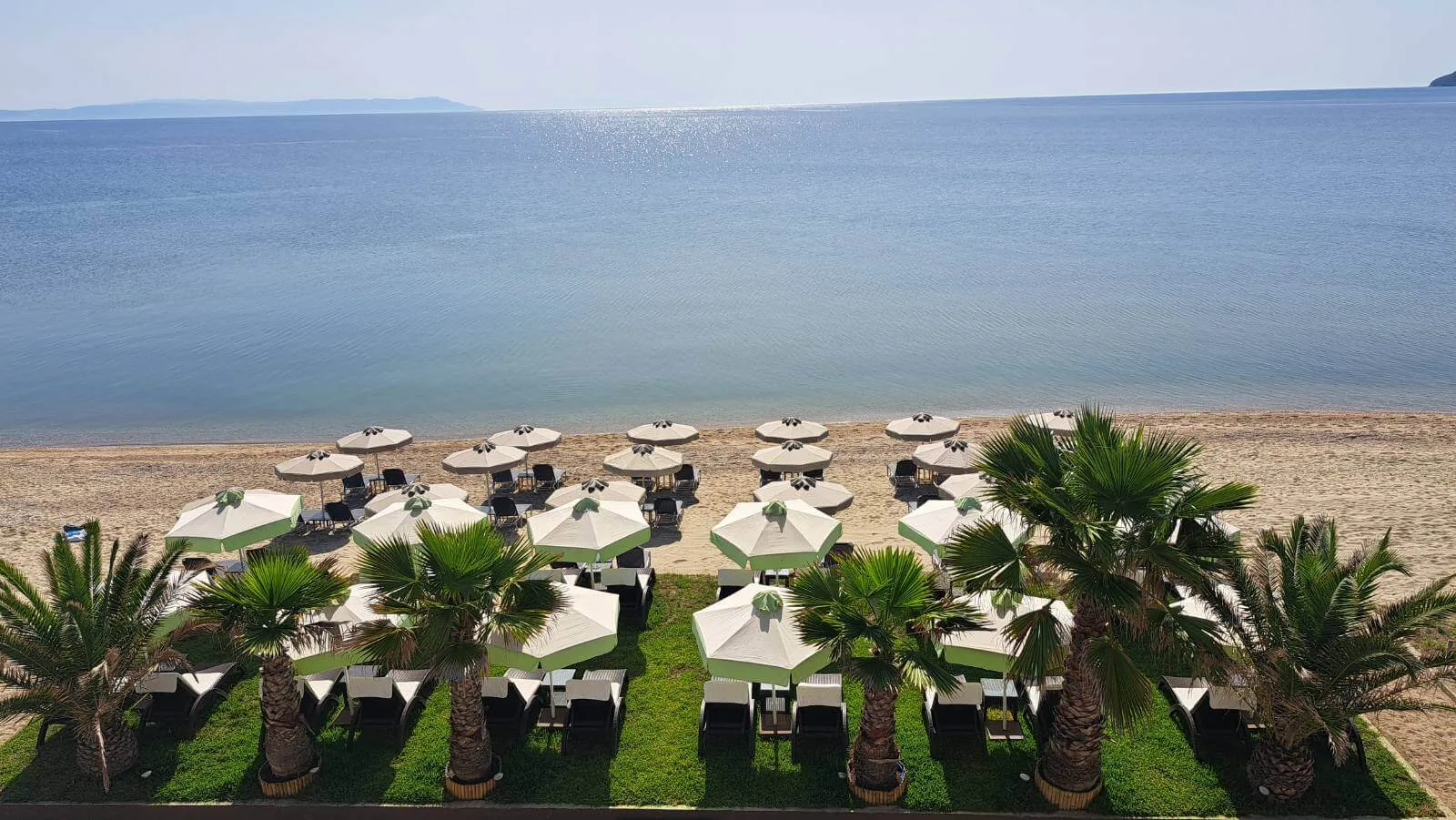 Organized beach area