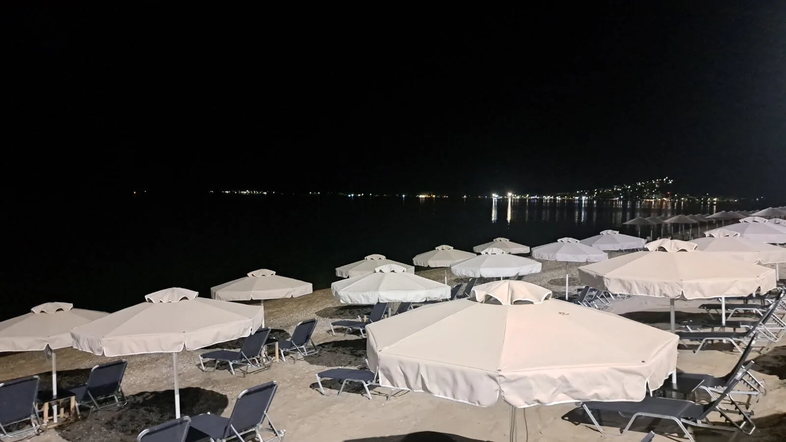 Organized beach area