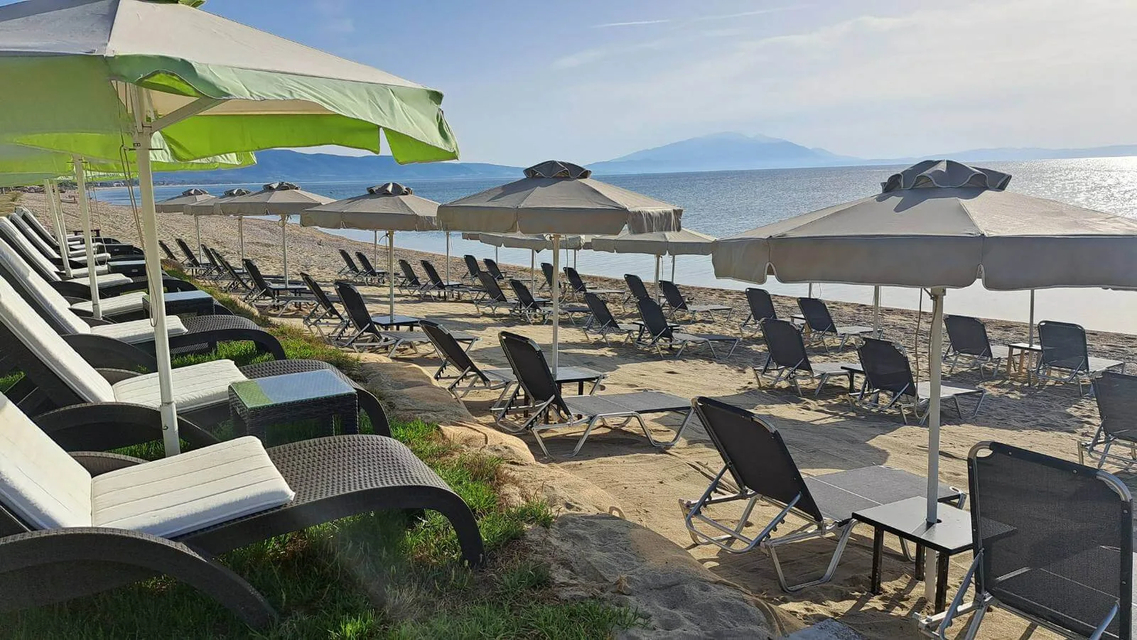 Organized beach area