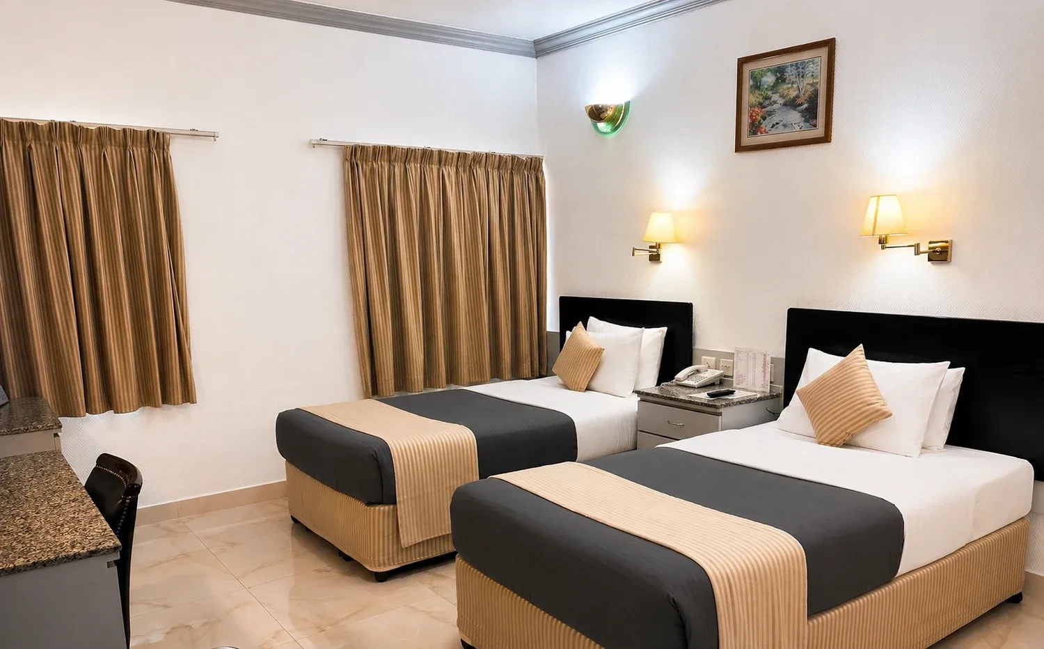 Dormitorio de la habitación estándar con dos camas
