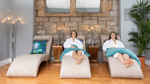 Zona de espera del spa de Atholl Palace
