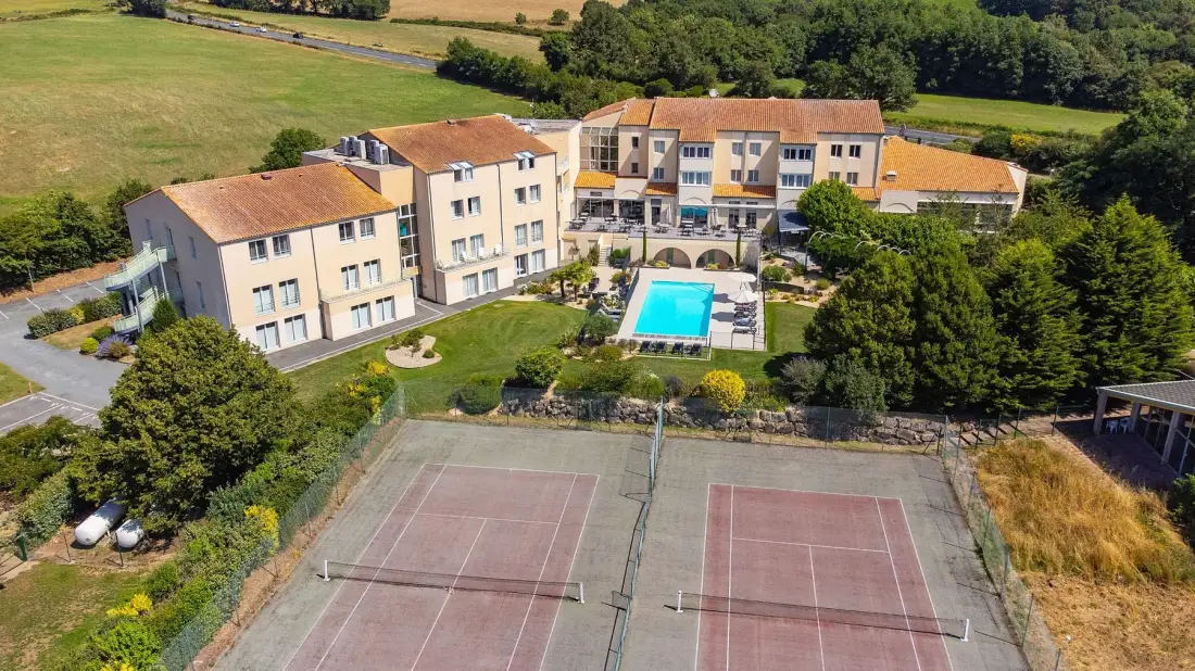 Vista aérea de las pistas de tenis