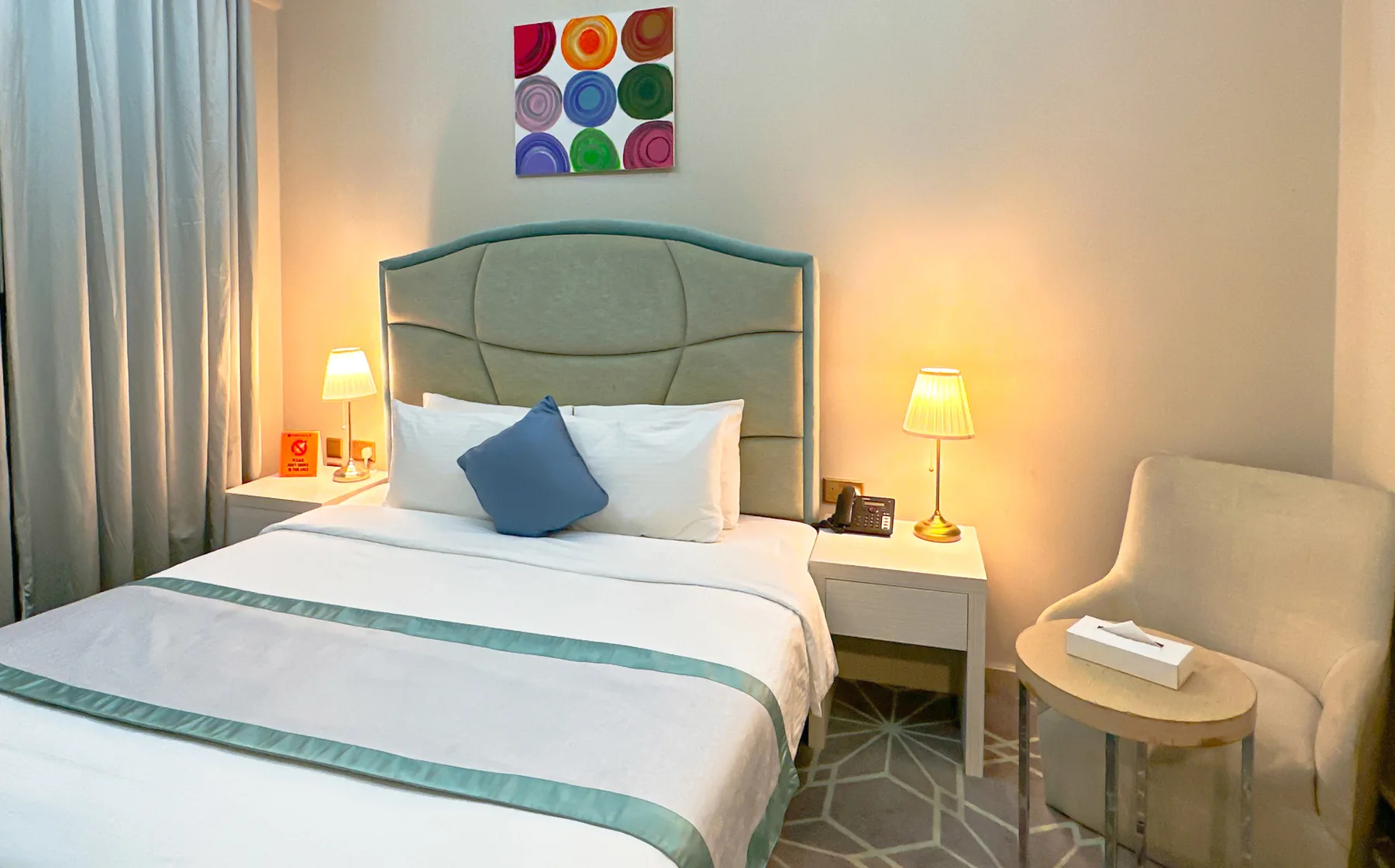 Standard room bed