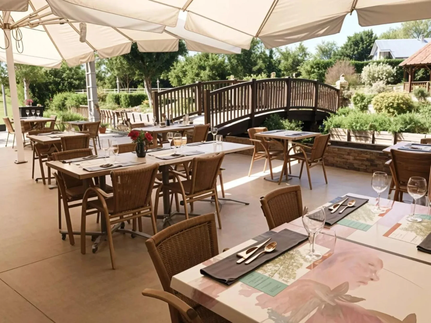 Garden at the auberge