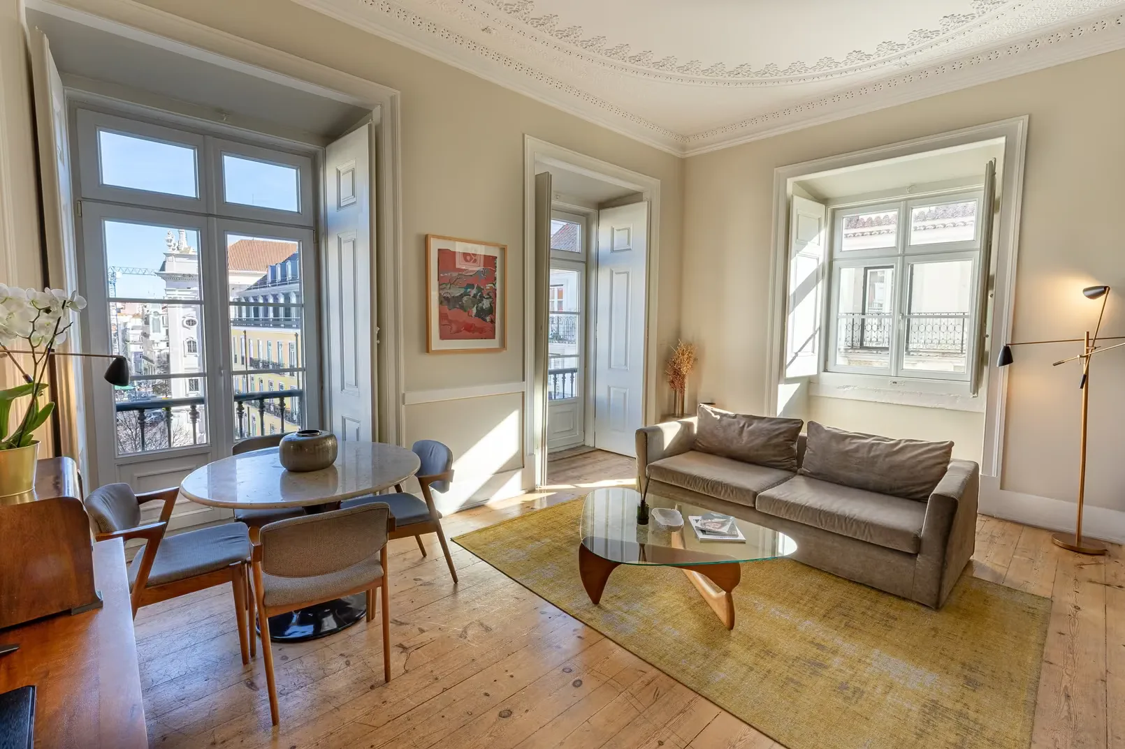 Two-bedroom apartment with square view image.