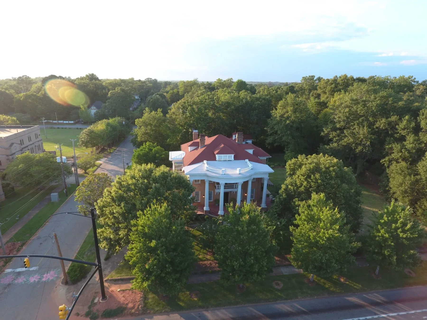 Aerial view of Heritage House