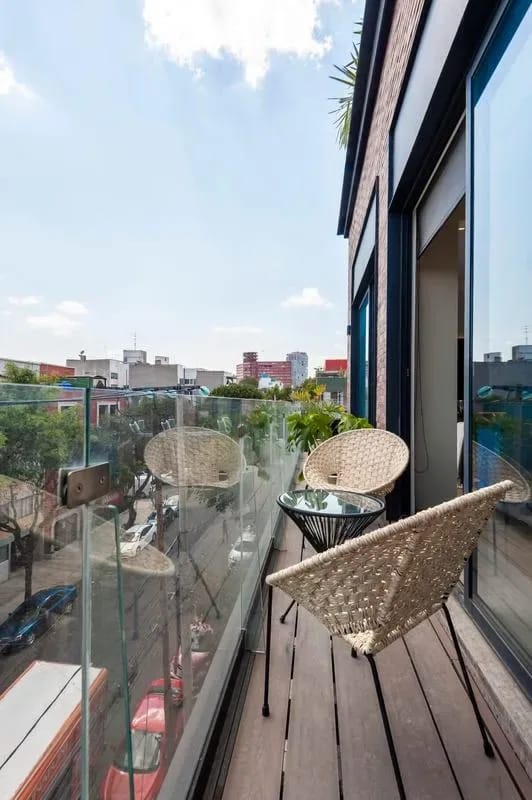 Urban 3BR w/ beautiful balcony in Roma Norte