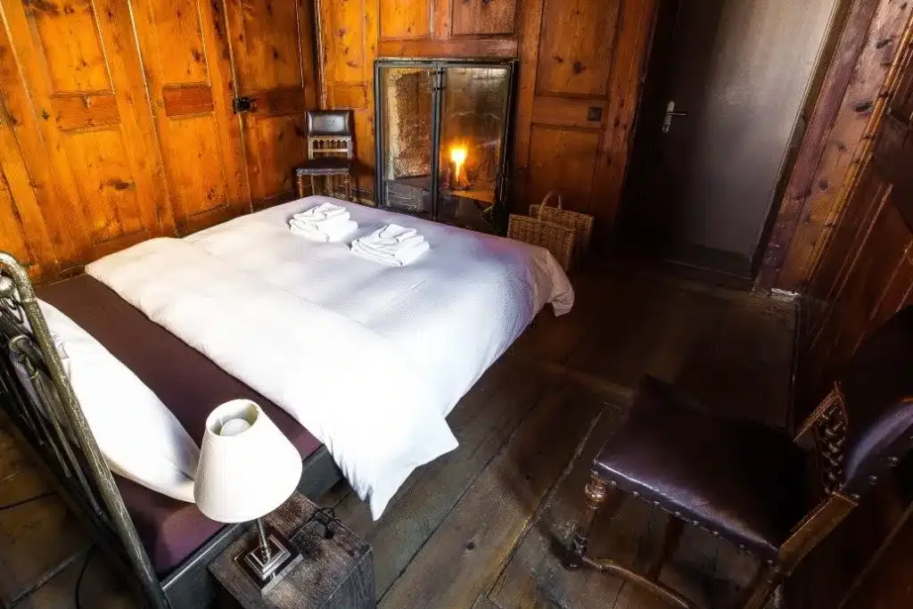 Deluxe Cheminée room with open fireplace