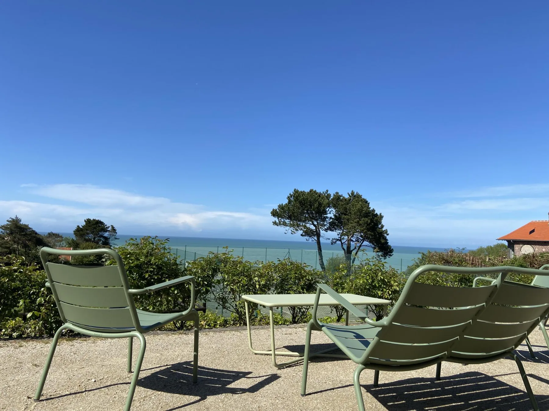 Terrace with compacted sand