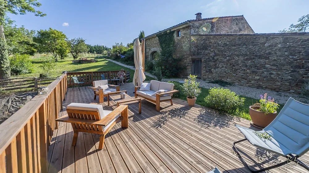 Wooden outdoor terrace