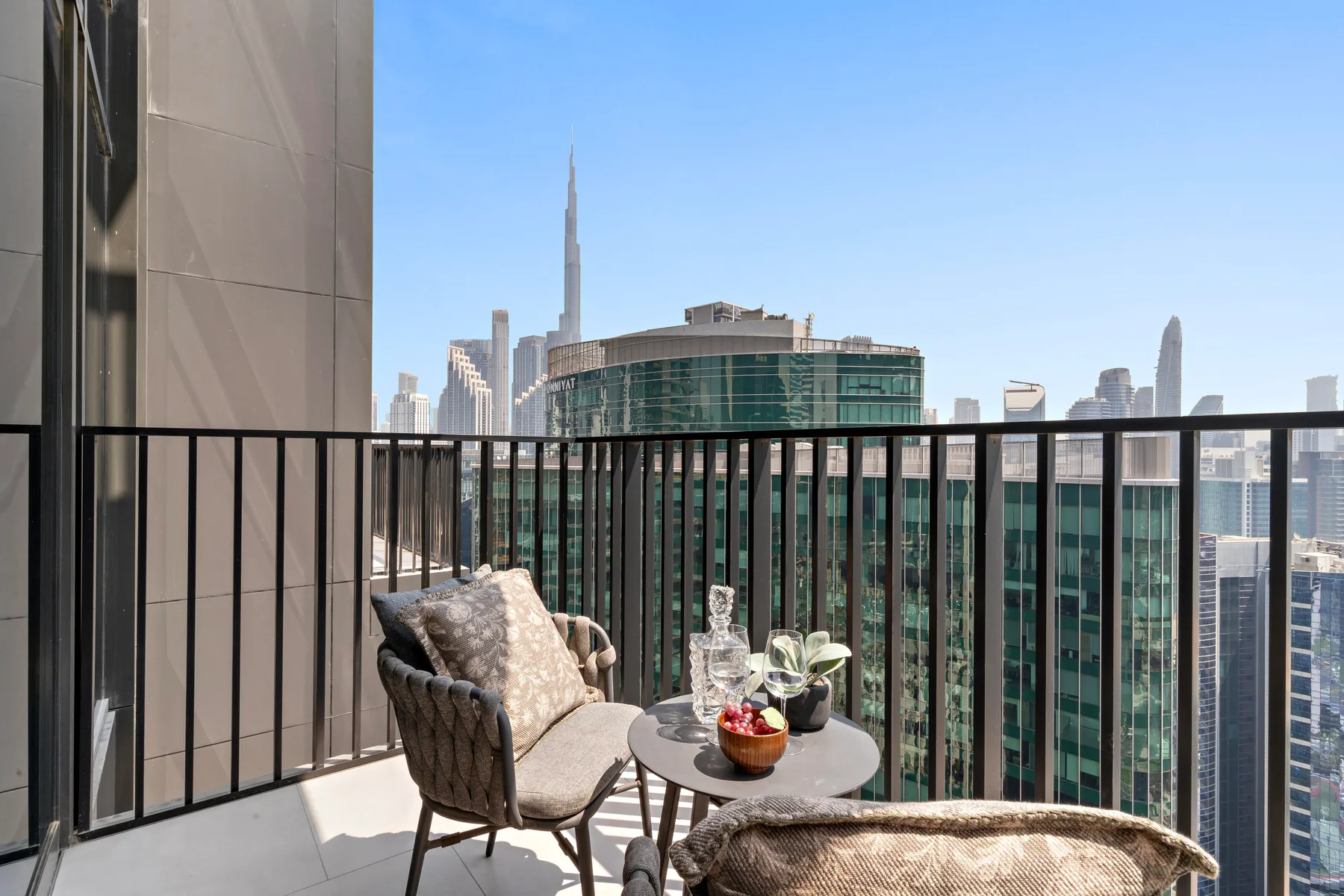 Balcony w/ Burj Khalifa View