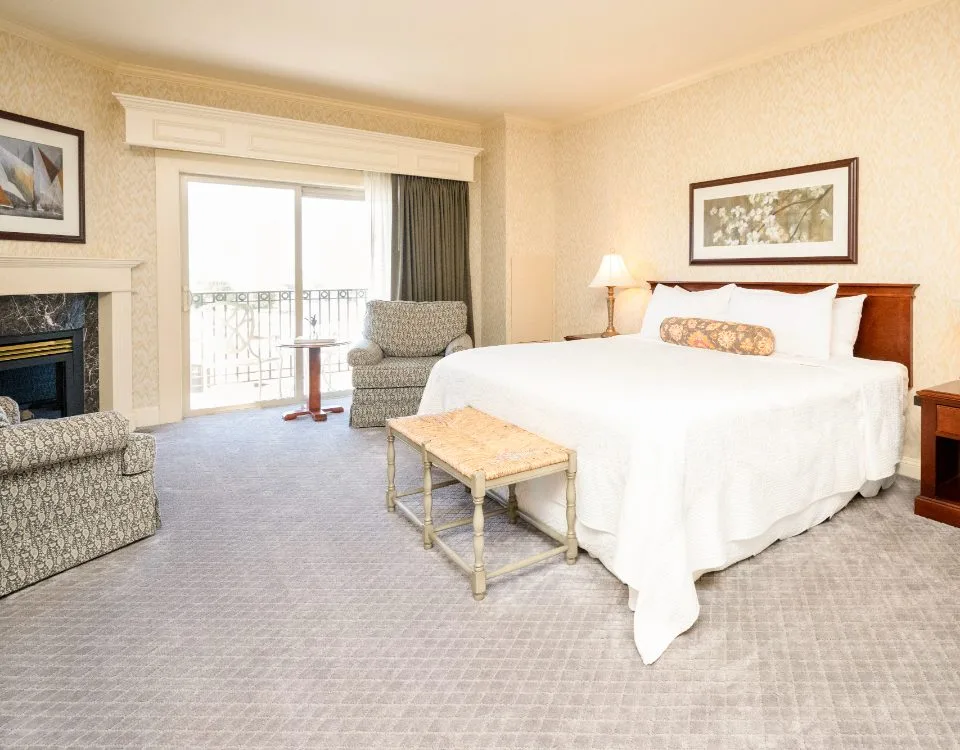 Harborside room with a king-size bed