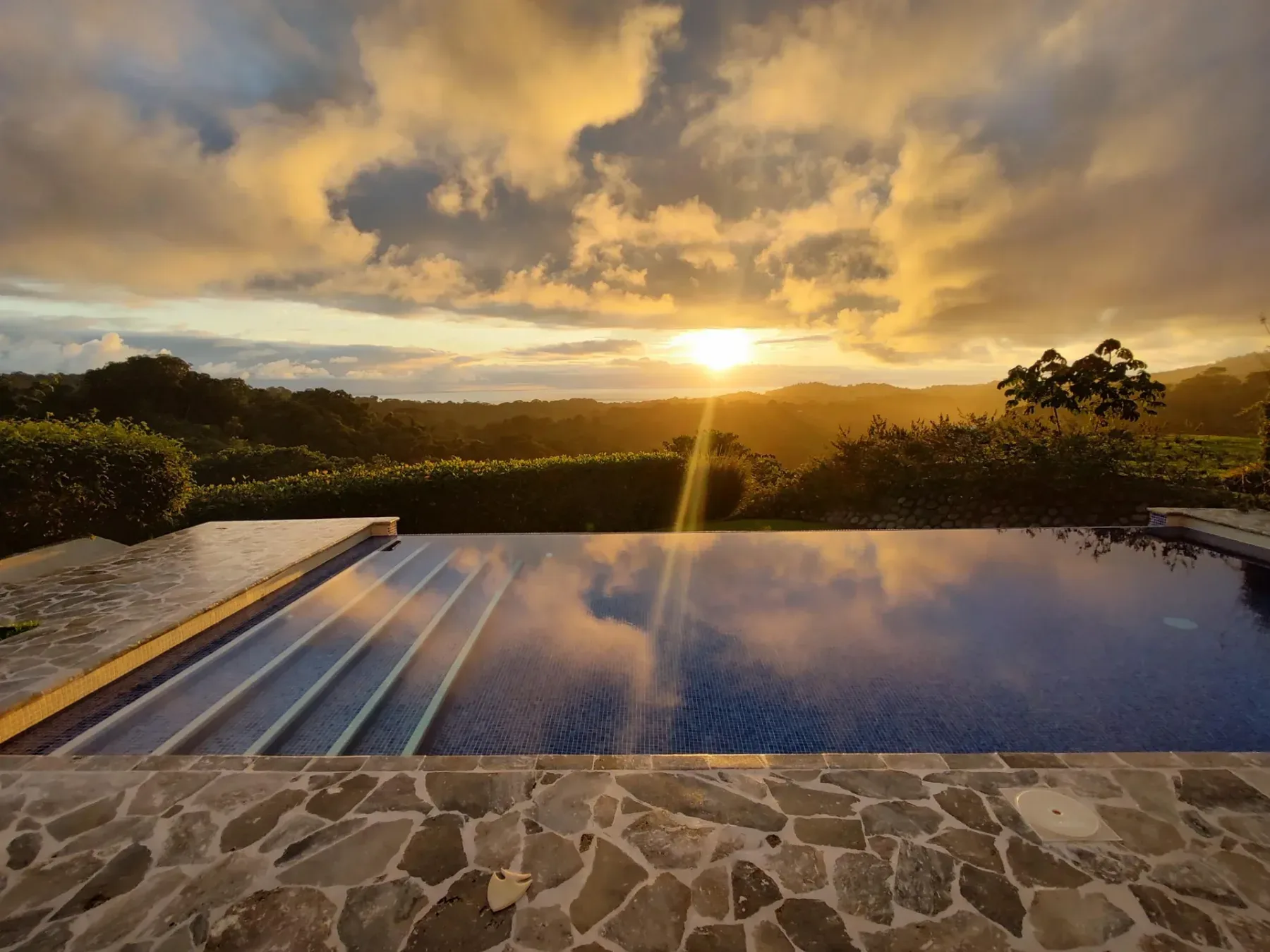 Pool at sunset
