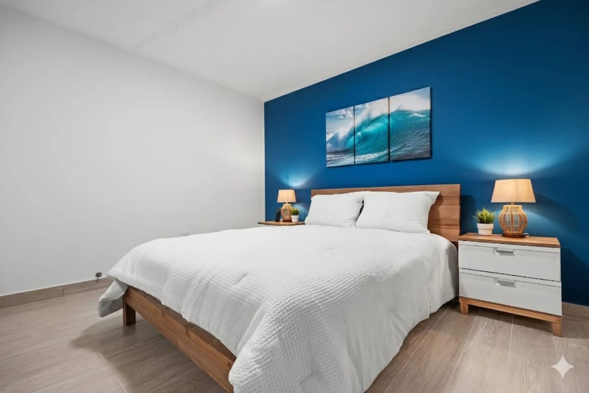 Ocean vibes right in your room! Enjoy the relaxing atmosphere.