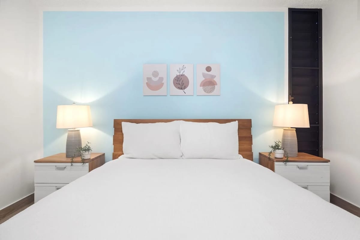 A soft and cozy bed, perfect for unwinding and leaving your worries behind.