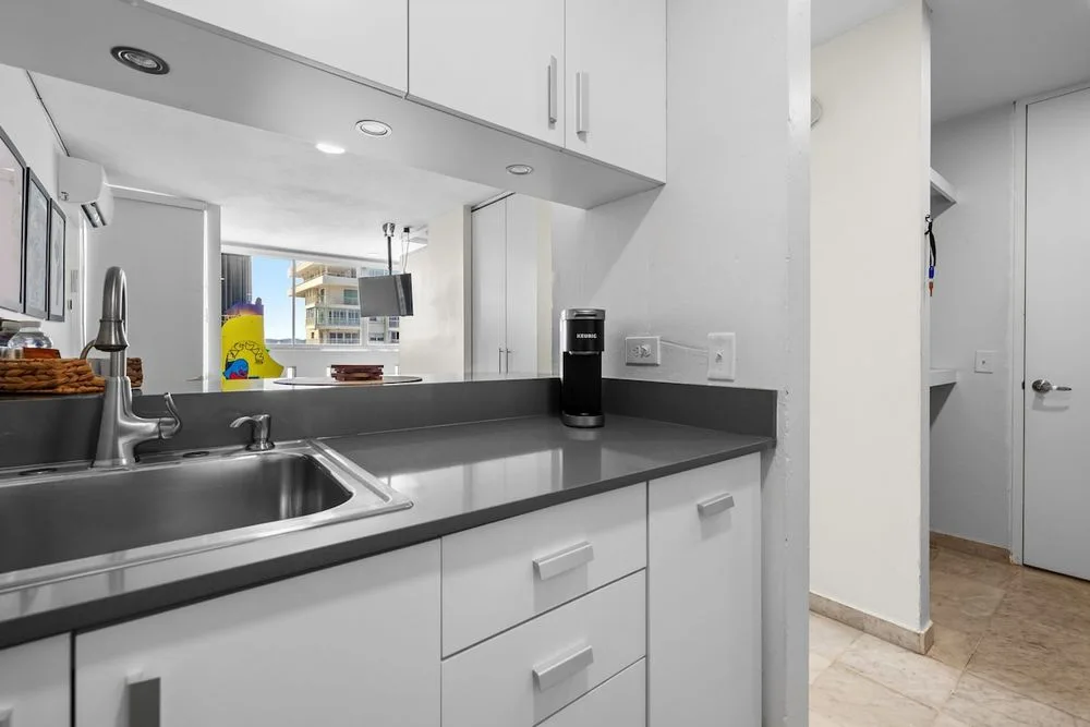Kitchen with modern appliances.
