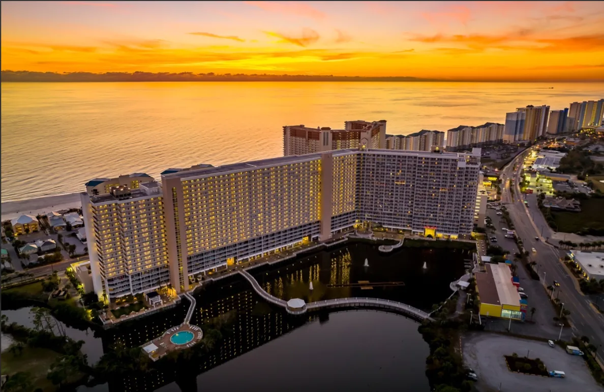 Laketown Wharf at sunset
