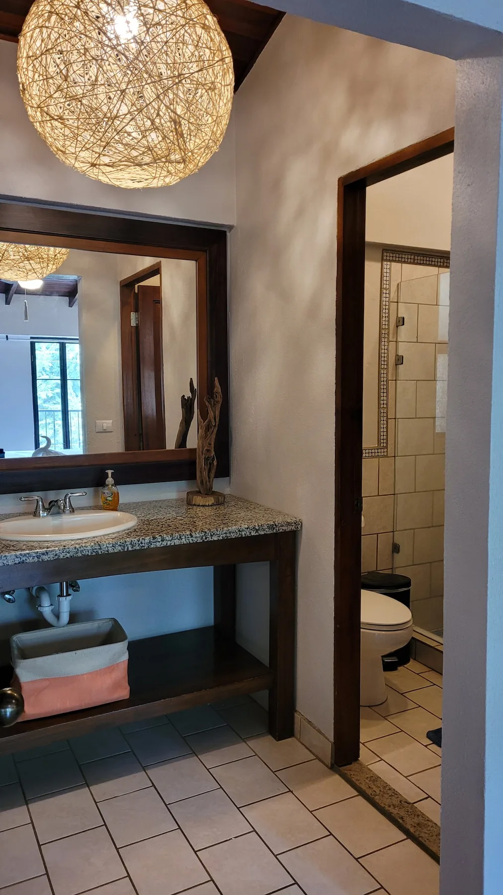Connected main bathroom